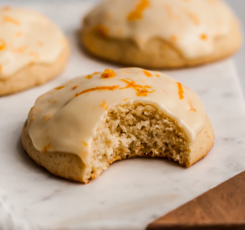 Melt In Your Mouth Italian Iced Orange Cookies