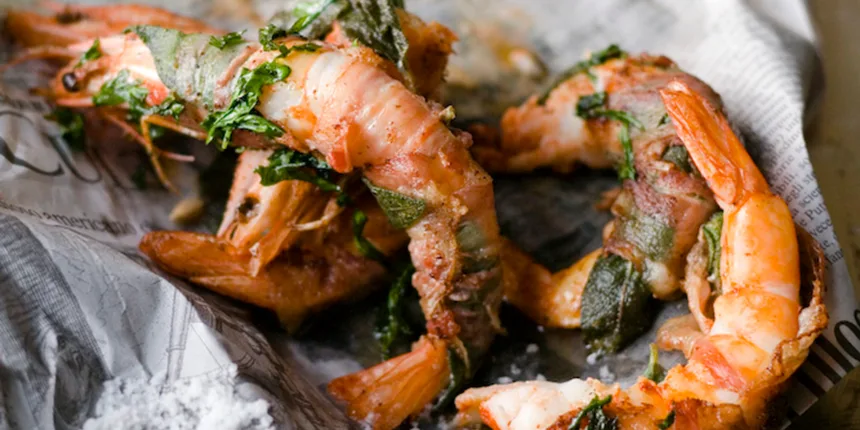 Easy Jumbo Shrimp Wrapped in Pancetta and Sage