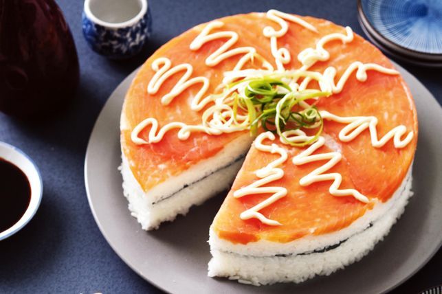 Smoked Salmon Sushi ‘Pie’