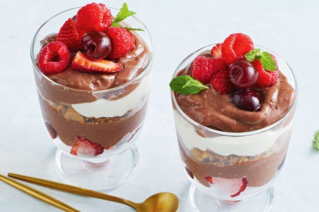 Vegan Chocolate and Cherry Trifles