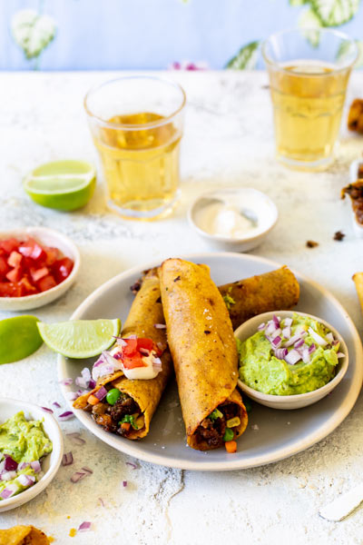 Beef and Vegetable Taquitos