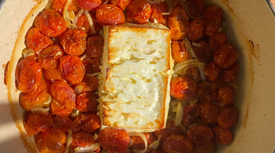Baked Feta and Cherry Tomatoes